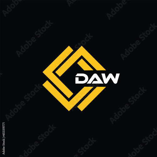 DAW letter design for logo and icon.DAW typography for technology, business and real estate brand.DAW monogram logo.