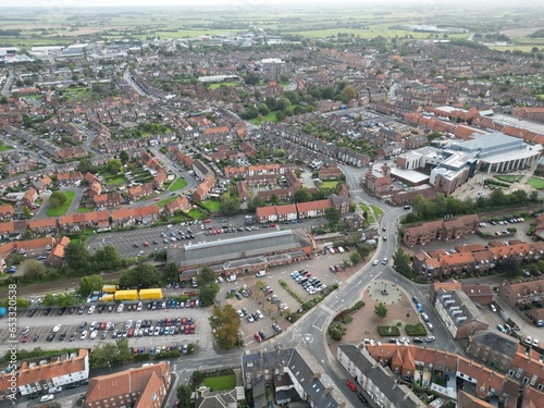 aerial view of Beverley railway station Armstrong way.Beverley. East Riding of yorkshire 