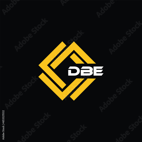 DBE letter design for logo and icon.DBE typography for technology, business and real estate brand.DBE monogram logo. photo