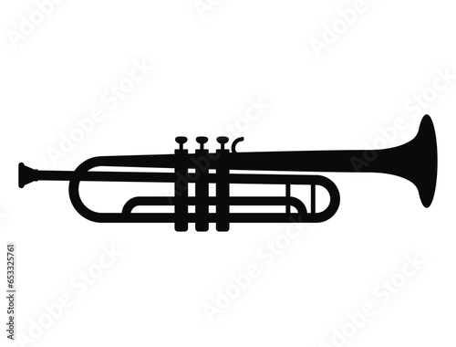 Trumpet silhouette vector art