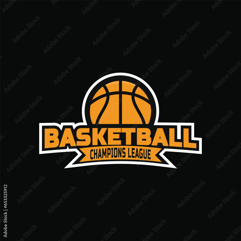 Basketball club logo design template with emblem for sport team basketball Basketball club logo design template with emblem for sport team basketball