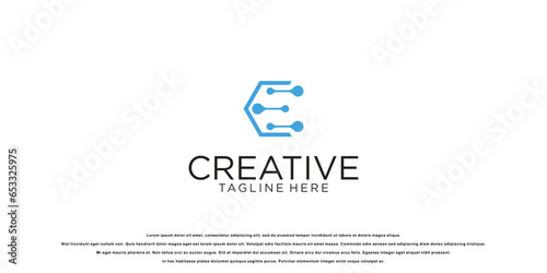Simple DNA logo design with modern concept| abstract DNA logo| premium vector