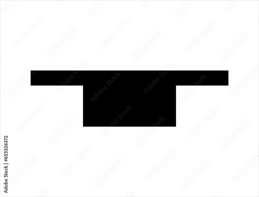Whole rest note silhouette vector art Whole rest note silhouette vector art