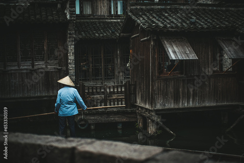 A old man on the boat