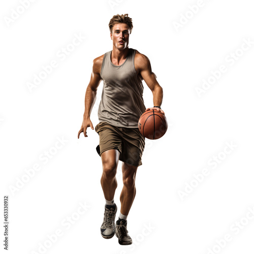 Basket ball player isolated on white © PNG River Gfx