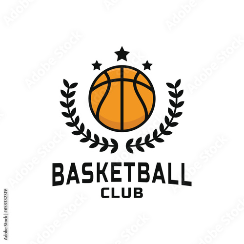 Basketball club logo design template with for sport team basketball