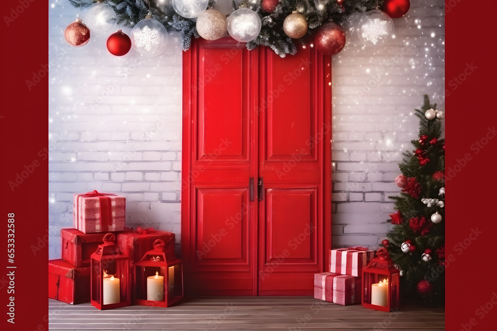 christmas background photography Made with Generative AI