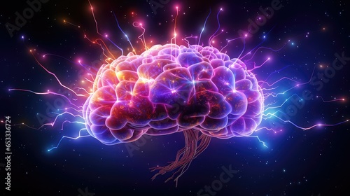 intelligence human brain electronic illustration technology digital  artificial mind  ai computer intelligence human brain electronic