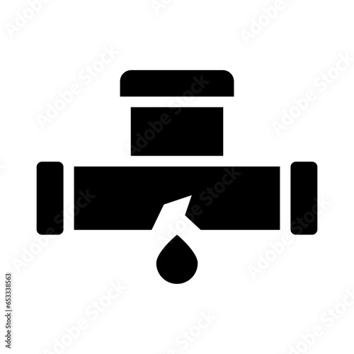 leak glyph icon illustration vector graphic. Simple element illustration vector graphic, suitable for app, websites, and presentations isolated on white background