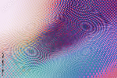 Halftone light of blue and purple colors in wave of illustration for technology texture background