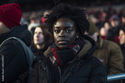 Generative Ai picture of various fans are cheering in sports stadium