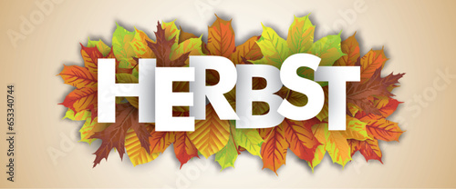 Herbst Banner mit Baumlaub