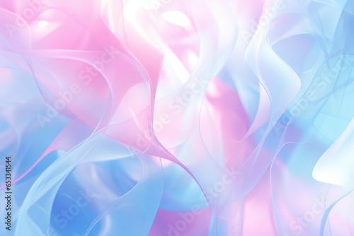 Colorful light soft pastel pink and blue fibers or fabric background. Abstract lines wallpaper. Illustration. Generative AI