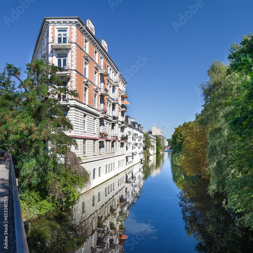 Hamburg Spätsommer Isebekkanal