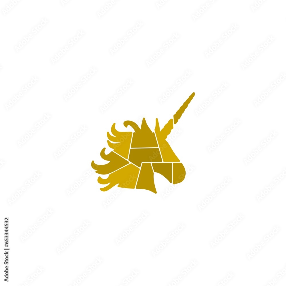 Fototapeta premium Unicorn logo isolated on white background