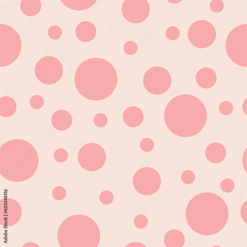 Quiet vector pattern. Pink polka dot background. Watercolor paint. Suitable for cover design, invitation, flyer, poster, wallpaper, fabric, packaging, design.