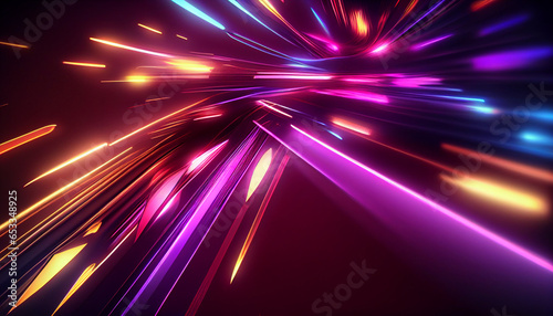 Abstact Background neon light Vibrant highspeed, background, Ai generated image © Trendy Image Two