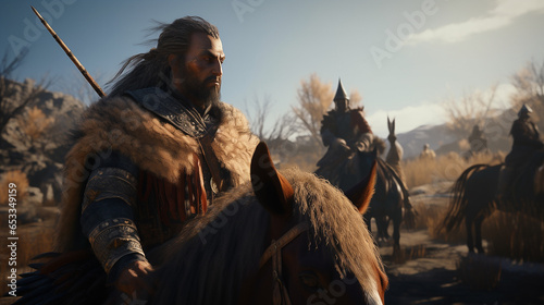 A great warrior on his horse