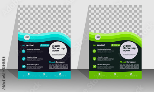 Corporate vector, business flyer design, flyer in A4 with colorful Brochure design,