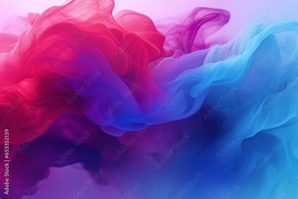 Fototapeta premium Mystic Chromatic Swirl, a Red, Blue, and Purple Smoke Background Texture Infusing a Hypnotic Fusion of Colors and Ethereal Elegance