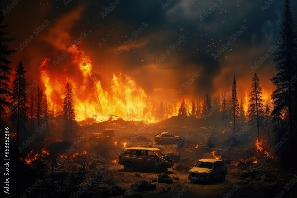 Burning Wilderness: Abandoned Car Inferno Burning Wilderness: Abandoned Car Inferno