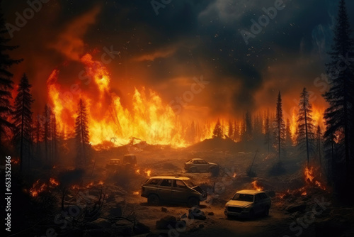 Burning Wilderness: Abandoned Car Inferno
