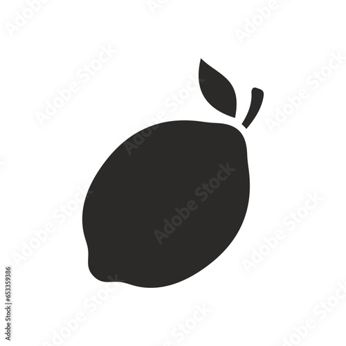 Lemon icon. Vector icon isolated on white background.
