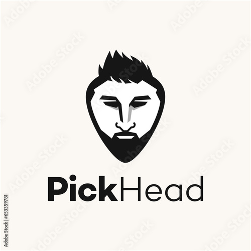 Guitar pick logo design
