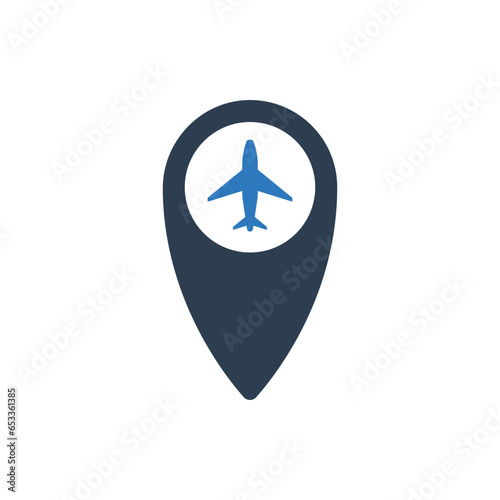 Air route Icon - Location Icon