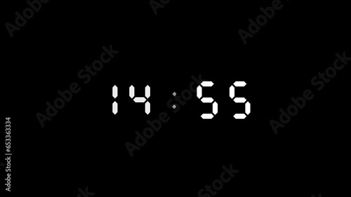 15 minute countdown timer animation, 4k UHD animation, digital clock timer animation
