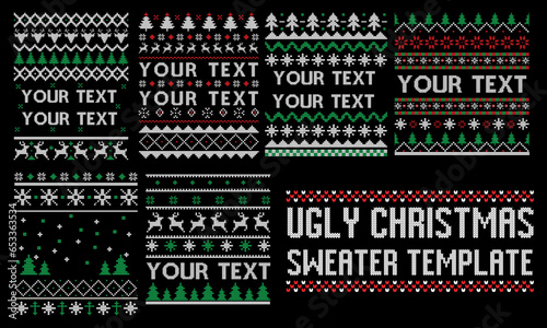 Ugly Christmas sweater templete