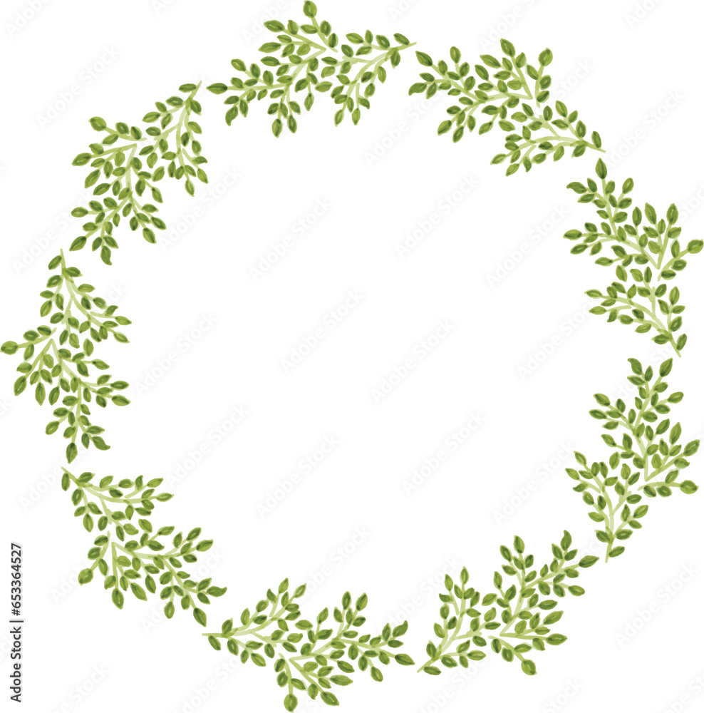 Vector Hand drawn floral wreath and frame Vector Hand drawn floral wreath and frame