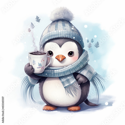 Snowman in clothes penguin