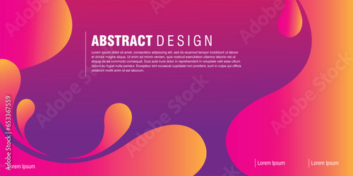 Abstract background. The shape is water droplets or dew and is dynamic. The pink and yellow colors look soft gradients. feminine and delicate design. suitable for banner templates.