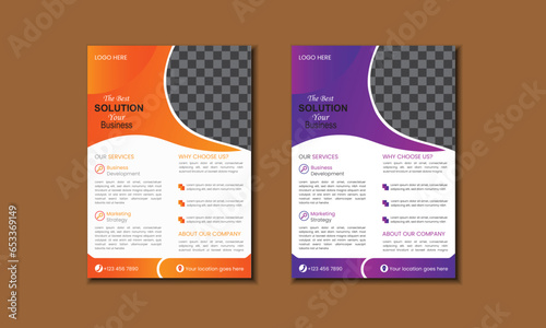 Corporate business flyer template design set, Brochure design, cover modern layout, annual report, poster, Clean and Minimal flyer design template.