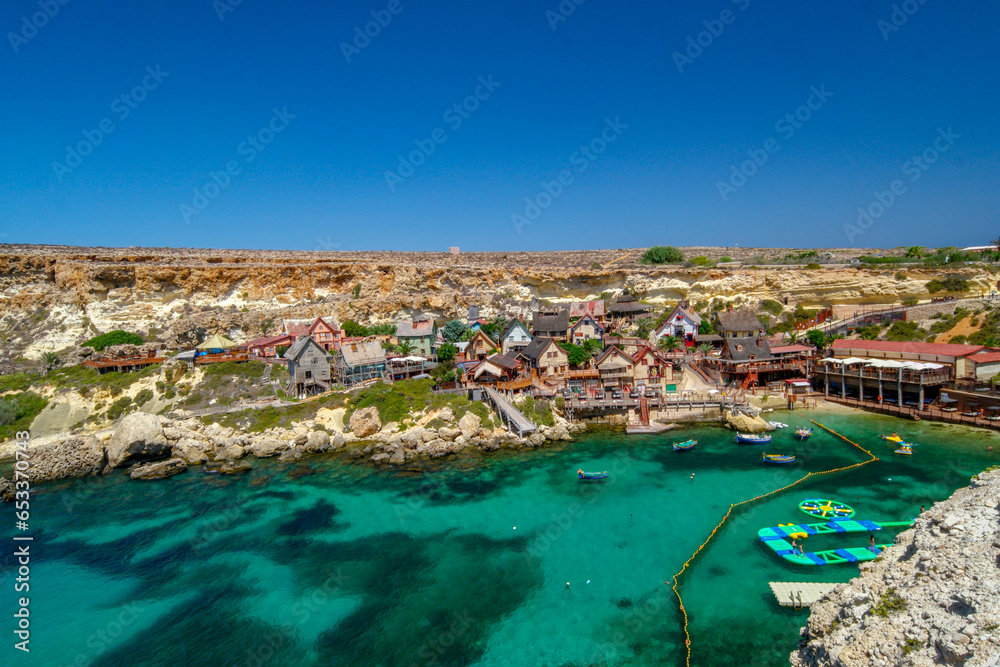 Popeye Village, also known as Sweethaven Village, is a set town in Malta that director Robert Altman had built for the 1979 film Popeye.