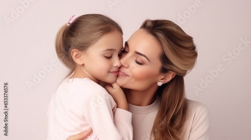 Mother day, cute asian teen girl hugging and kissing on the cheek, mature middle age mum. Love, kiss, care, happy smile enjoy family time. celebrate special occasion, happy birthday, merry Christmas.