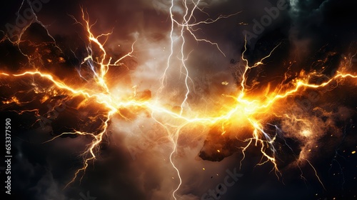 energy lightning collision powerful illustration explosion electric, background power, light blast energy lightning collision powerful photo