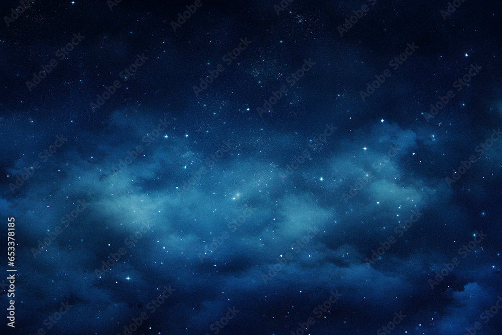 Stars on a Dark Blue Night Sky