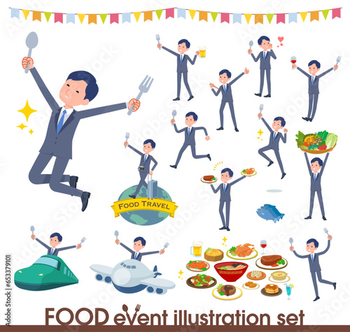 食のイベントに関する営業コンサルタント男性のセット