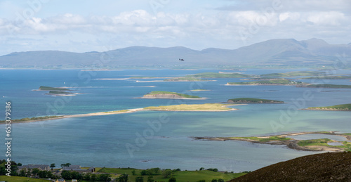 Croagh Patrick Mountain Overlooking Clew Bay in County Mayo, Ireland photo