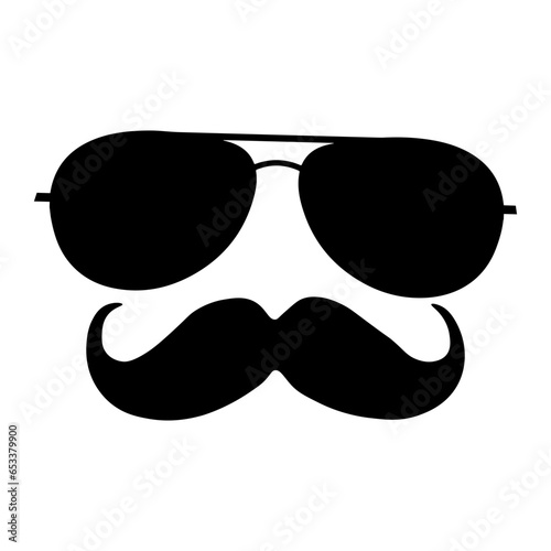 sunglasses and mustache