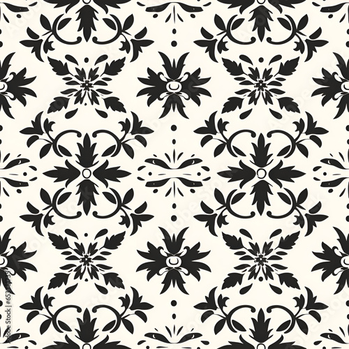 seamless pattern decoration illustration leaf texture Ai generated 