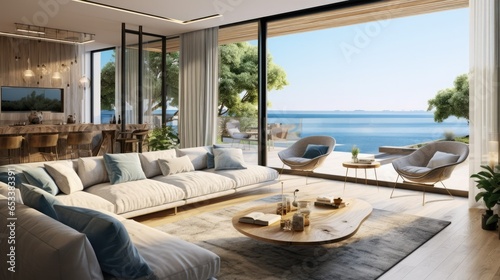 Luxury coastal style home, beautiful interior design © thesweetsheep