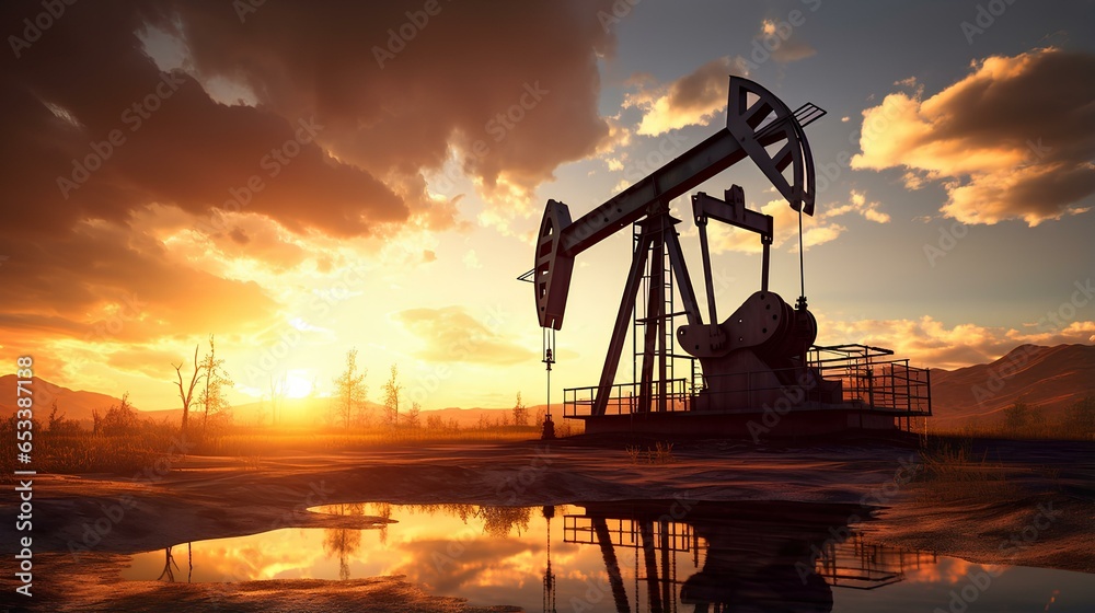 Oil rig, platform, industrial enterprise for the extraction of oil, fuel,