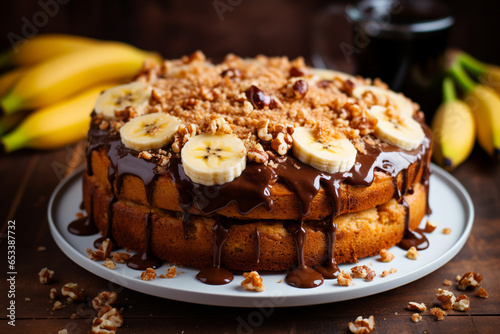Bake banana cake. ai generative