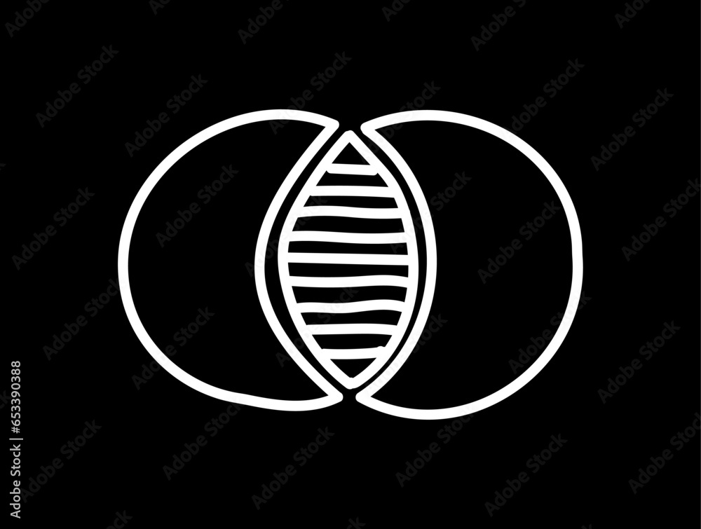 Venn diagram, Hand drawn Overlapping circles concept background