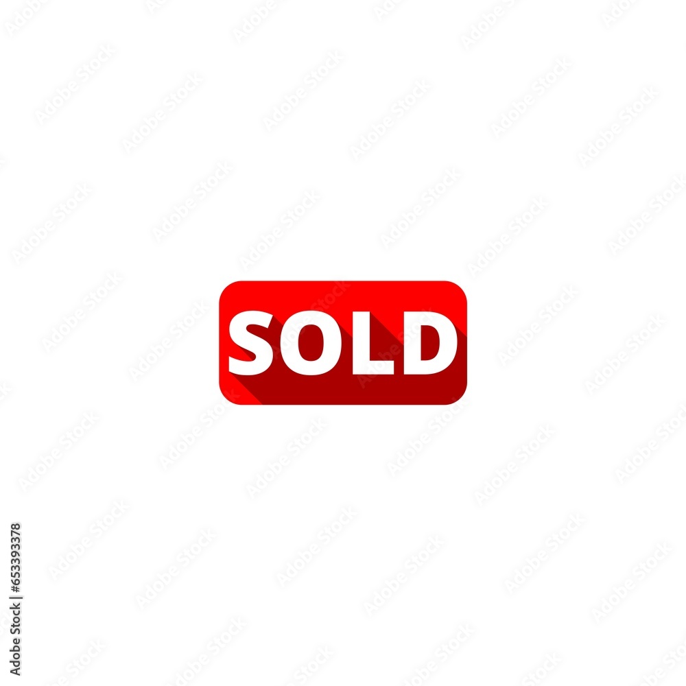 Sold sign icon isolated on white background. Sold sign icon isolated on white background.