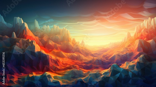background voxel surface landscape illustration abstract 3d, nature game, earth geometric background voxel surface landscape