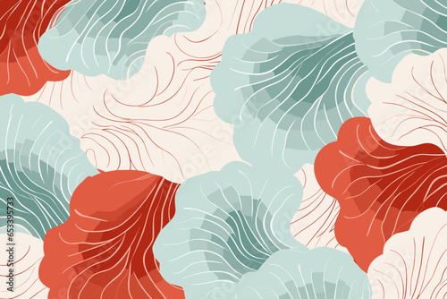 Ruffles pattern, wallpaper, background, hand-drawn cartoon Illustrations in minimalist vector style